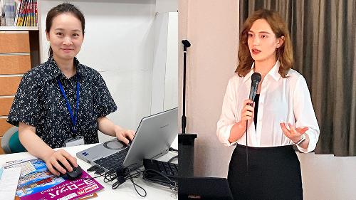 企業実習をしている学生